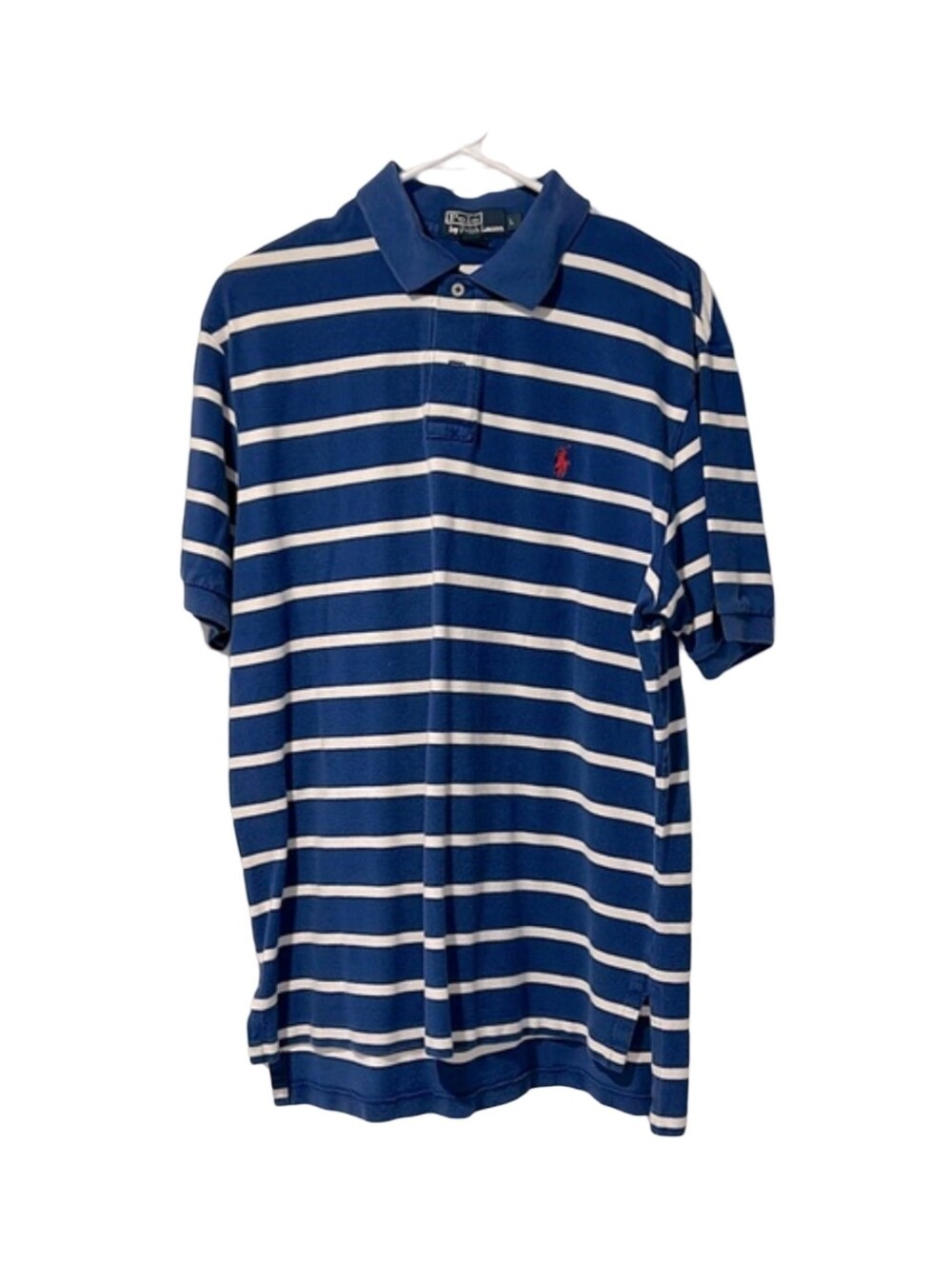 Ralph Lauren Blue and White Striped Polo